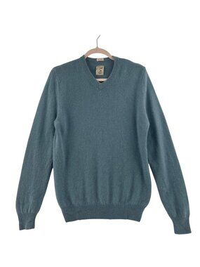 Article 365 Cashmere Sweater Women’s Medium Blue V-Neck Pullover Long Sleeve